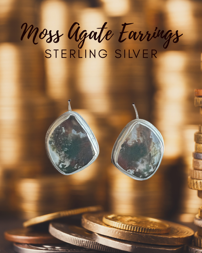 Moss Agate2 Earrings Instagram